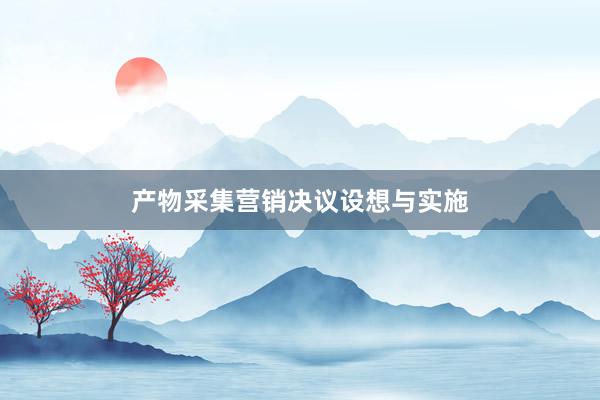 产物采集营销决议设想与实施