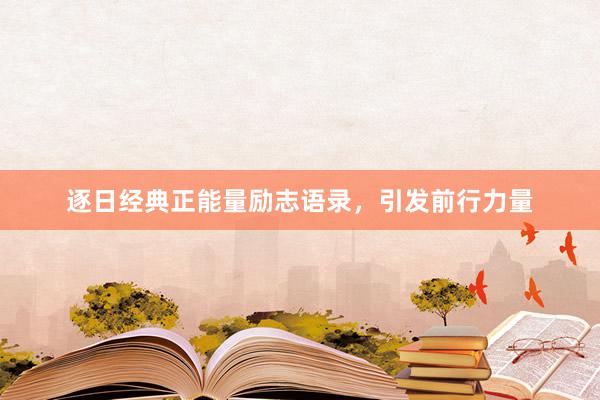 逐日经典正能量励志语录，引发前行力量